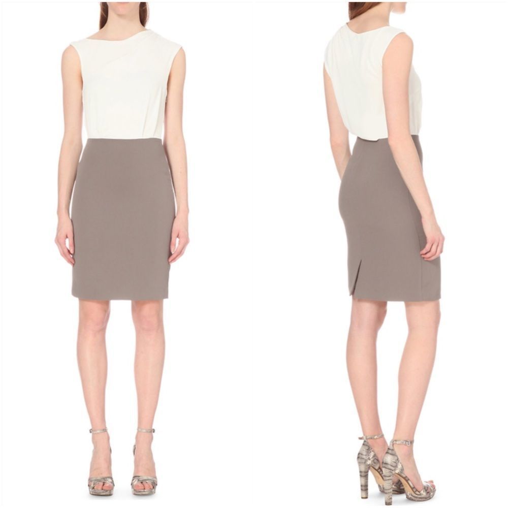 REISS Nima drape neckline crepe dress - Picture 2 of 14